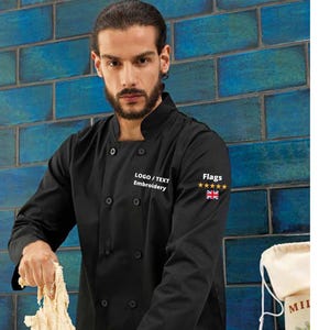 Personalised Chef Jacket, Custom Chef Embroidery, Name, Text, Logo, Chef Jacket, Women&#39;s and Men&#39;s Chef Jacket, Embroidery Chef Jacket .