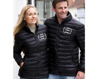 Personalised Puffer Jacket , Custom Embroidered Jacket ,Logo Embroidered Workwear, Customised Coat ,Workwear ,Padded Jacket ,Custom Jacket