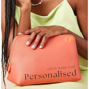 Personalised cosmetic bag with small monogram | Custom makeup bag | Personalized gift for her | Personalised gift for bridesmaid | Organizer