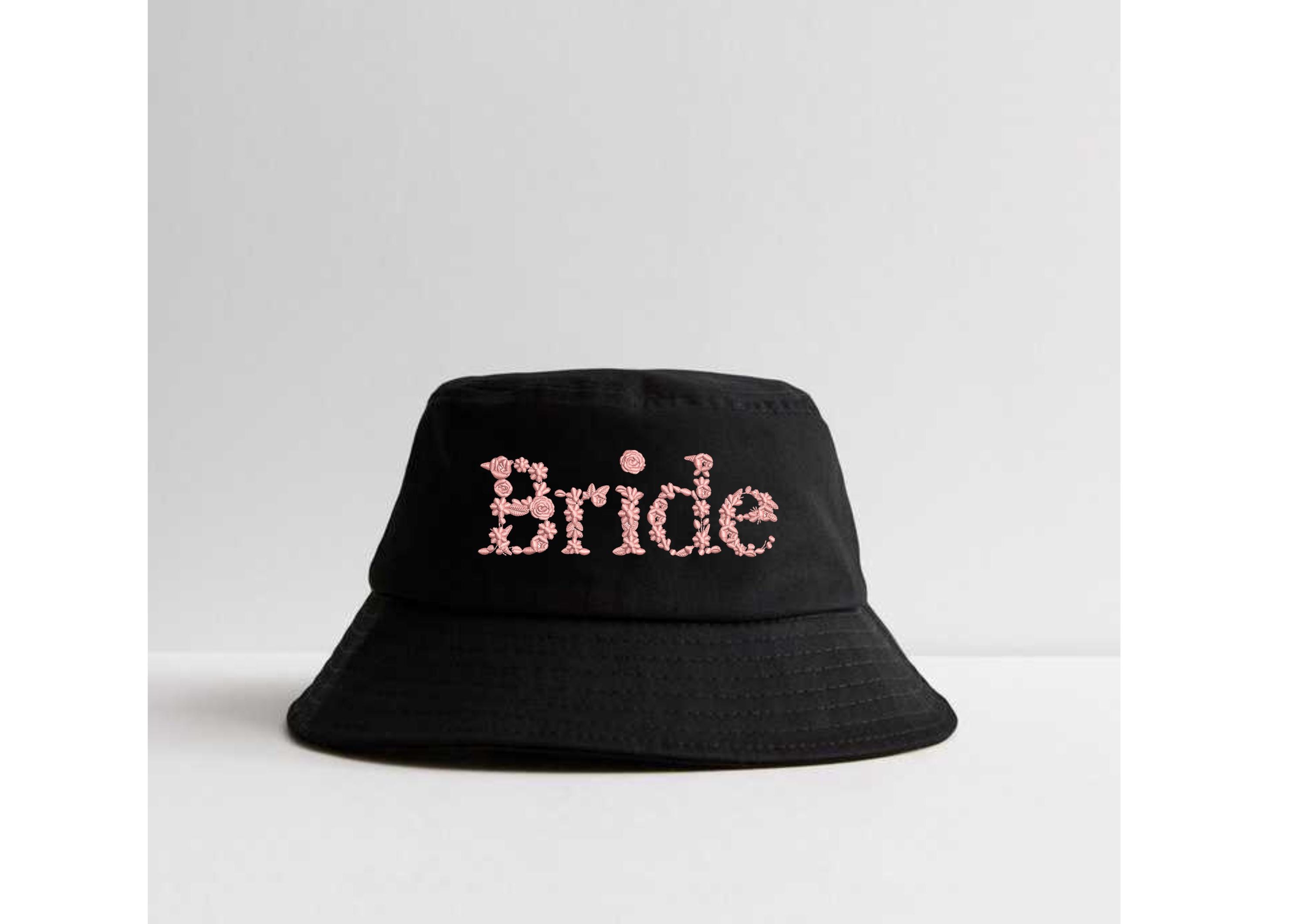 9604 Embroidered Bride Bucket Hat for Bachelorette Party Team Bride Hats Bachelorette Party Bucket Hats – Fun & Stylish | West Coast  main image 3