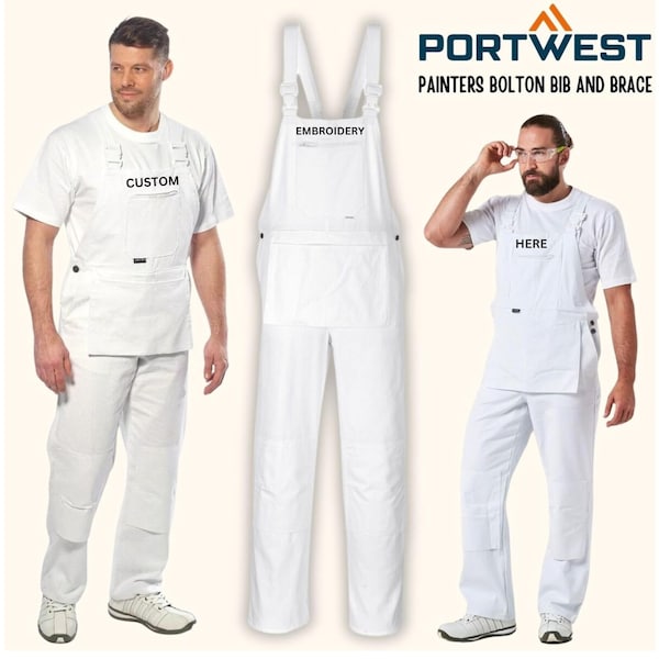 Personalized Painters Bib Overalls – Embroidered DIY Workwear Gift