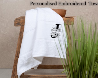 Personalized Embroidered Egyptian Cotton Towel, Soft Touch Monogram
