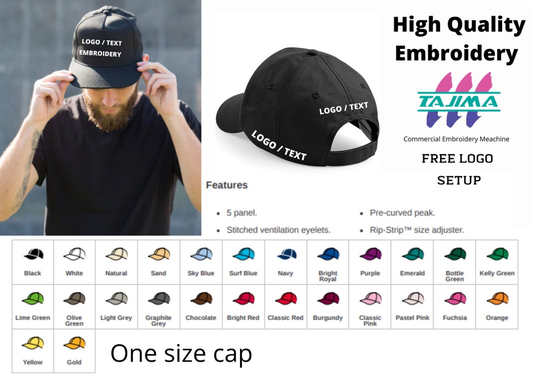 Custom Caps & Hats Custom Embroidered Baseball Hat Custom Logo Hats No
