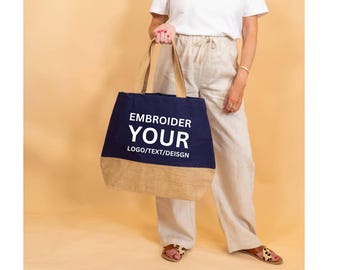 Personlised Tote Bags with Name/Logo/Design/Any Phrase Embroidery