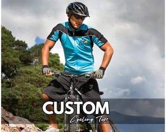 Personalized Cycling Jersey, Custom Text & Logo Printed, Unisex Bikewear