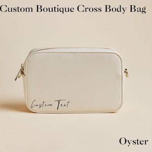 Personalised Vegan Leather Cross Body Bag, Detachable Straps, Birthday Gift For Her, Wife Gift, Monogrammed Faux Leather Crossbody Bag Gift