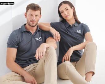 Embroidered Custom Polo Shirt – Personalized Monogram, Corporate Team Apparel