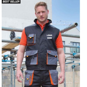 Personalised workwear Gilet /Work-Guard Lite Gilet with Logo embroidery/Body warmer/Personalised Workwear/Custom Construction workwear