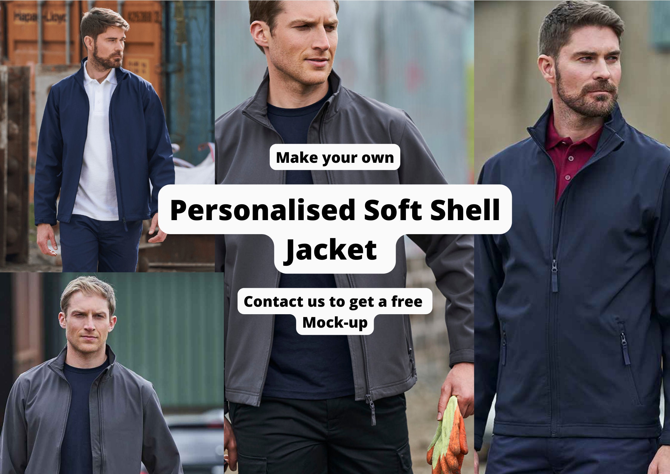Personalized Embroidered Soft Shell Jacket, Custom Workwear - Etsy