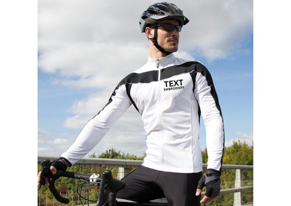 Embroidered Cycling Top, Personalised Text/Logo, COOL-DRY Fabric