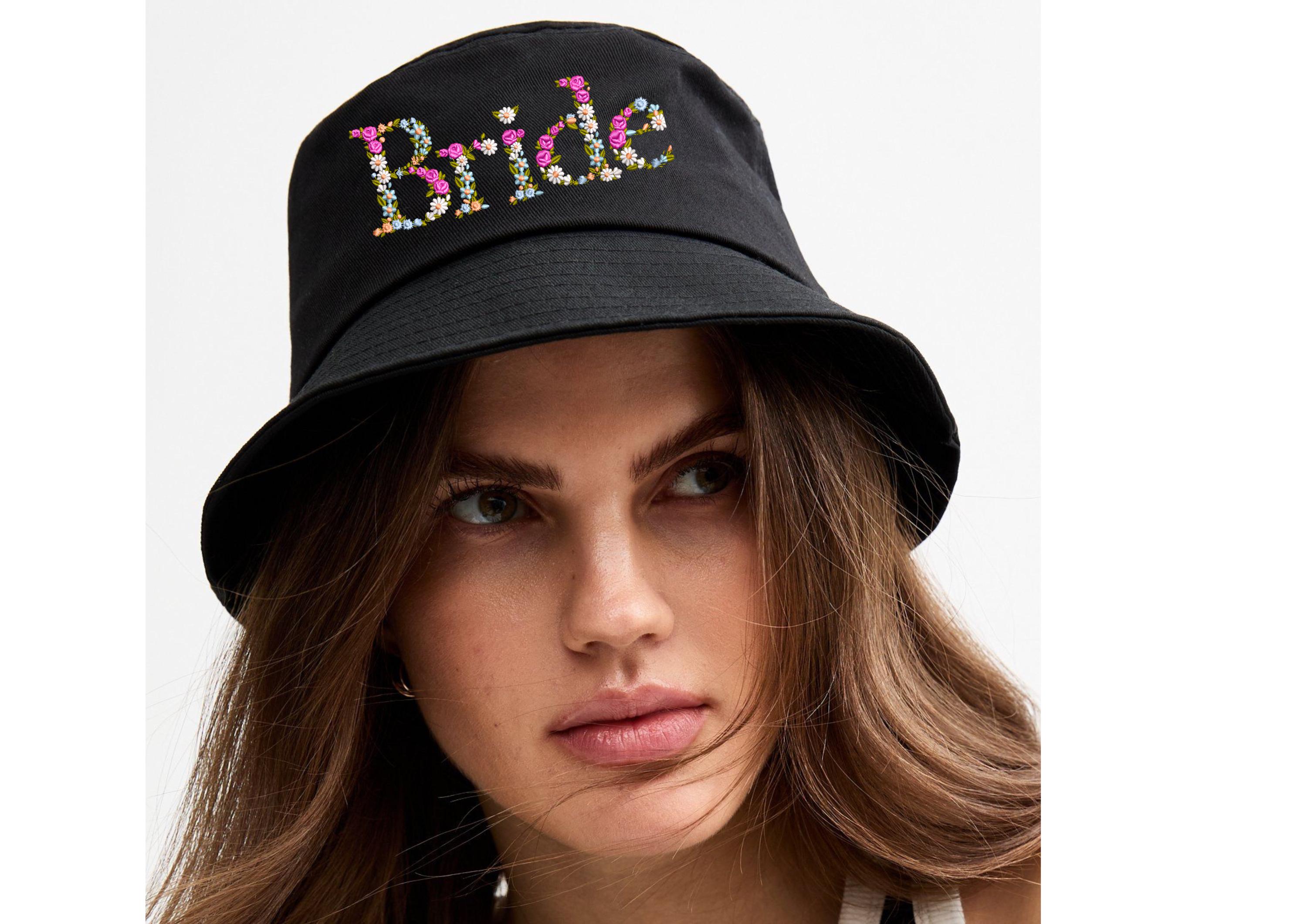 9604 Embroidered Bride Bucket Hat for Bachelorette Party Team Bride Hats Bachelorette Party Bucket Hats – Fun & Stylish | West Coast  main image 4