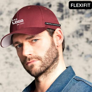 Flexfit Custom Hats | Custom Embroidered Flexfit Hat | Custom Logo Hats No Minimum | Custom Snapbacks Embroidered | Custom Company Logo Hats