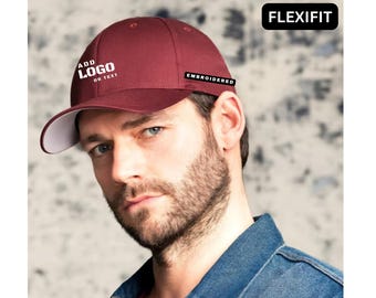 Individuell bestickter Flexfit-Hut | Personalisierte Logo-Kappe