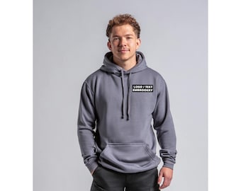 Personalised Hoody - Hand Printed Hoodie - Your Logo Or Text - baggy fit - unisex jumper - Gift idea - New Business - Start Up - Branding