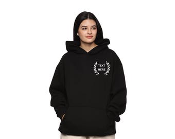 Brushed Fleece Tracksuit Top & Bottom, Non-string Hoodies with Cuffless /Open-Leg Joggers. Can be personalized with logo/Text Printed.