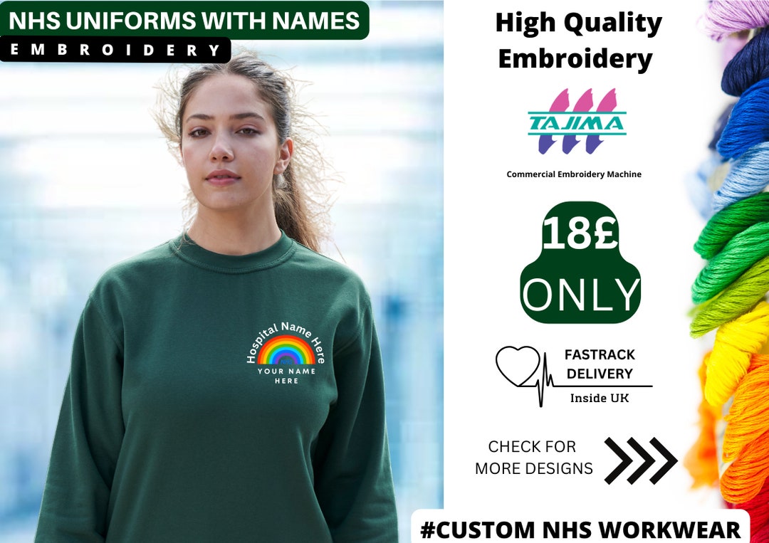 Rainbow Fleece NHS Rainbow Design / UNIFORM / NHS - Etsy UK