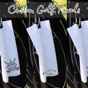 Toalla de golf personalizada, toalla de golf bordada, toalla de golf personalizada, toalla de golf con monograma, regalo para amantes del golf, regalos para despedidas de soltero