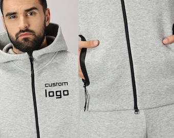 Custom Logo Tech Fleece Tracksuit, Unisex Streetwear