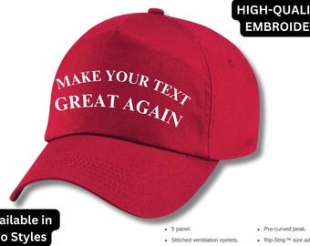 Personalized Embroidered Baseball Cap – Custom Text, Unisex Cotton Twill