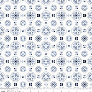 Picadilly Bandana in White by Riley Blake Designs - 4th of July, Patriotic Premium Cotton Fabric - sold in 1/2 yard increments
