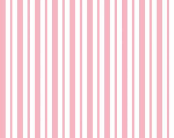 Pink Mini Awning Stripe by Kimberbell Designs for Maywood Studio - Premium Cotton - Sold in 1/2 Yard Increments