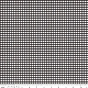 Riley Blake&#39;s Small Gingham Check in Black, 1/8&quot; Gingham - Premium Cotton Fabric - Sold in 1/2 Yard Increments