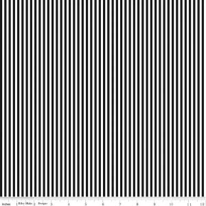 Riley Blake&#39;s Stripes in Black, 1/8&quot; stripe by Riley Blake Desings - Premium Cotton Fabric - Sold in 1/2 Yard Increments