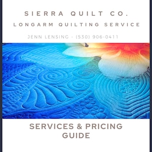 LONGARM QUILTING - .0175+ per sq in.  2-3 Week Turn Around Time.  All-inclusive Sq.in. price, No Hidden Fees!! Gammill Computerized Robotics