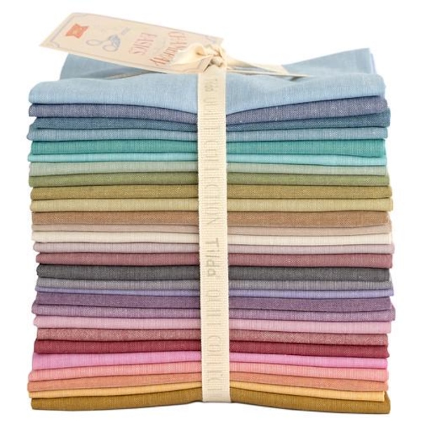 Tilda Chambray FQ Bundle - 28 Fat Quarters - Premium Woven Quilting Fabric