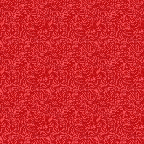 Waved in Red by Erin Borja, Paintbrush Studios 100% Cotton fabric