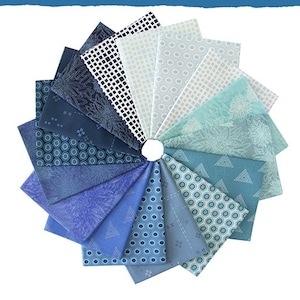 Color Master Elements FQ Bundle in Calm Ocean Edition by Art Gallery Fabrics - 16 Fat Quarters - Premium Cotton