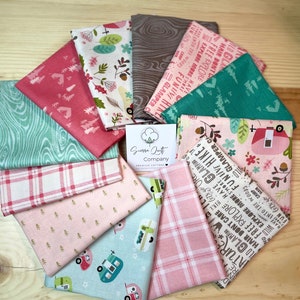 Glamp Camp Curated FQ Bundle by Riley Blake Designs - 12 Piece Fat Quarters Premium Cotton Fabric