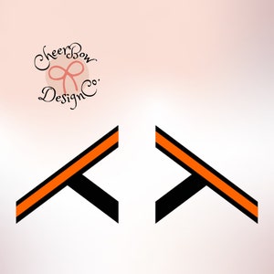 Cheer Bow SVG Cut File Instant Digital Download Y-tails for 3&quot; Hair Bow