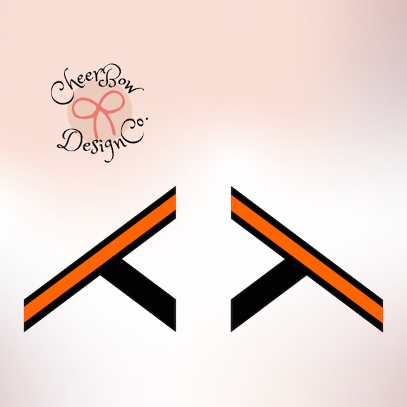 Cheer Bow SVG Cut File Instant Digital Download Y-tails for 3" Hair Bow
