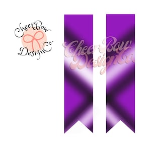 Sublimation Digital Download for 3" Cheer Bow or Hair Bow - Custom Color - Three Color X Fade Design