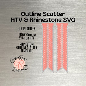 Strass et HTV Téléchargement numérique instantané - Outline Scatter SVG - Pour 3 » Cheer Bow