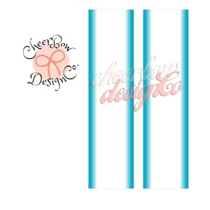 Tipped Edges Custom Sublimation Download for 3&quot; Cheer Hair Bow - Choose Color