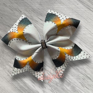 Persevere Sublimated Glitter and Rhinestone Cheer Bow, Team Bow, Custom Colors, Made to Order
