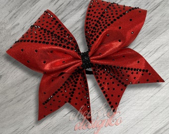 Rhinestone Cheer Bow: Star Power Mystique Spandex, Game Day Competition