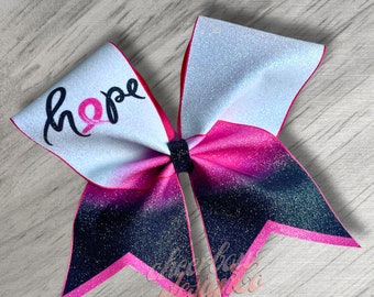 Pink Ribbon Cheer Bow: Breast Cancer Awareness, Pink Out Theme