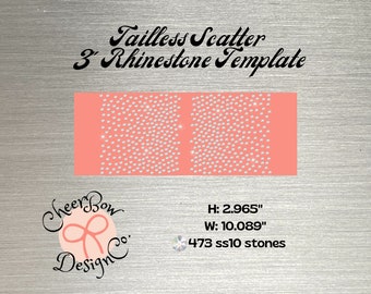 Rhinestone Template Instant Digital Download for 3" Tailless Cheer Bow