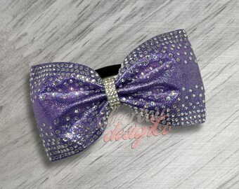 Tailless Rhinestone Cheer Bow - Made to Order in Custom Colors and Finishes