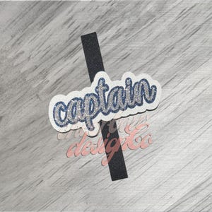 Glitter Captain Cheer Bow Center: Custom 3-D Removable Design