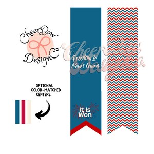 Sublimation Instant Digital Download for 3" Cheer Bow or Hair Bow, 4th of July, Patriotic, USA,  Freedom