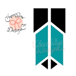 Sublimation Digital Download for Cheer or Hair Bow -  Custom Color Block Style, Made to Order