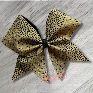 Waterfall Glitter and Rhinestone Cheer Bow, Custom Color Team Bow, Game Day, Competition, Dance, Pom