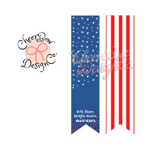 Sublimation Instant Digital Download for 3" Cheer Bow or Hair Bow, Stars and Stripes, July 4th, USA