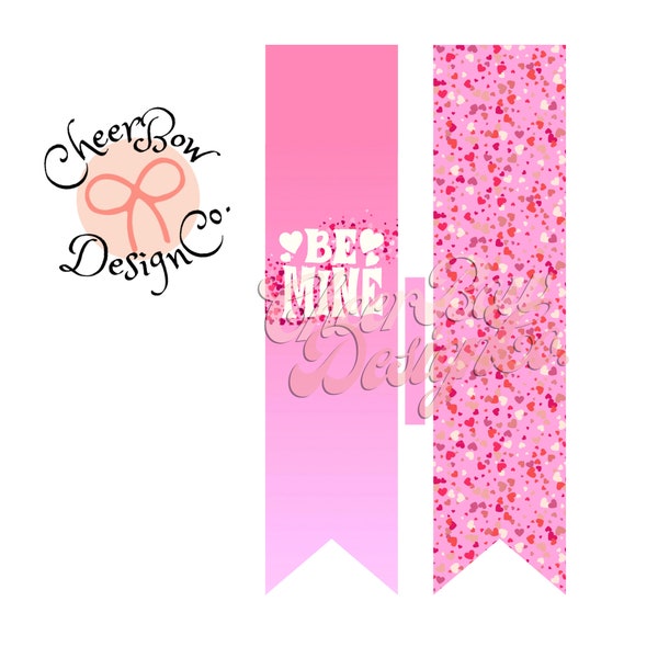 Sublimation Instant Digital Download for 3" Cheer Bow or Hair Bow - Be Mine - Valentine's Day