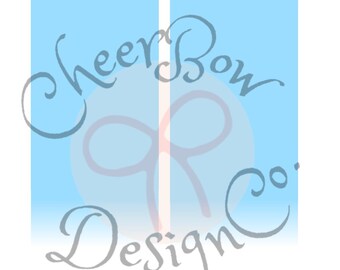 Sublimation Instant Digital Download - Two Color Tail Fade for 3" Cheer or Hair Bow
