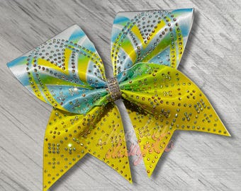 Sublimated Cheer Bow: Glitter Game Day Hair Bow